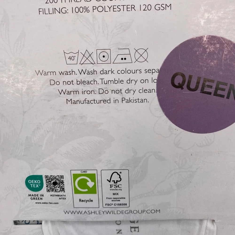 Cabbages & Roses India Rose Queen Quilt Blue Floral Cotton Percale Cottagecore